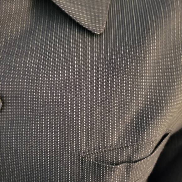 Kasper Suit 3piece Blue Stripes 8 Jacket Pants Skirt - Picture 3 of 5